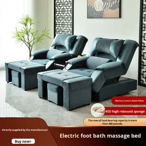 Fauteuil <span class=keywords><strong>de</strong></span> massage électrique pour hydrothérapie des pieds, <span class=keywords><strong>lit</strong></span> inclinable avec bain <span class=keywords><strong>de</strong></span> pieds et fonctions <span class=keywords><strong>de</strong></span> pédicure pour salon <span class=keywords><strong>de</strong></span> pédicure - Matériau PVC, Nouveau modèle chinois - Product Image 1