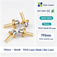 Diode laser infrarouge monomode OEM 780 nm 10 mW ROHM RLD78NZM5, boîtier TO-18, montage traversant pour imprimante laser