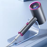 Sèche-cheveux ionique professionnel pliable EFA pour salon, avec souffleur chaud/froid 2200W, protection contre la surchauffe, pour utilisation en extérieur, hôtel, camping-car