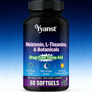 Gélules de mélatonine OEM/ODM pour adolescents et adultes - Aide au sommeil, pour une nuit plus longue et se réveiller rafraîchi, faible en sucre et en glucides, dose personnalisée - Product Image 1
