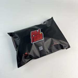 Matte Black Custom Printed Poly Mailer Bag Full Color Logo Waterproof Self Adhesive Mailing Bag For Streetwear Apparel - Product Image 5