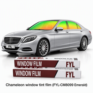 Film teinté pour pare-brise FYL Electric Window Tint Factory Direct Chameleon, IRR60%, contrôle solaire, UV99%, blocage UV, changement de couleur caméléon - Product Image 1
