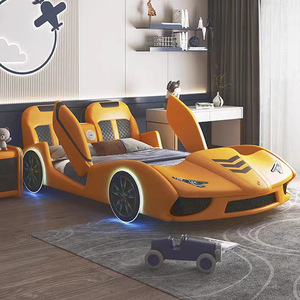 <span class=keywords><strong>Lit</strong></span> <span class=keywords><strong>superposé</strong></span> sur le thème de la voiture pour enfants 2025 pour garçon avec rembourrage en lin de rangement pour garde-corps-confortable pour le salon et l'hôtel - Product Image 2