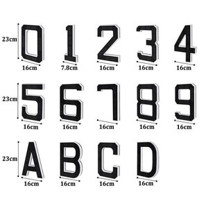 Letras y Números Luminosos para Placas de Puerta, Alimentados por Energía Solar para Exteriores - Product Image 6