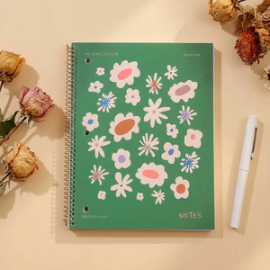 สมุดโน้ตแบบสันเกลียวพร้อมเส้นฉีกและรูเจาะสามรู สมุดโน้ตสไตล์นักเรียน; สมุดโน้ตแบบกำหนดเองพร้อมโลโก้ สมุดจดบันทึก - Product Image 2