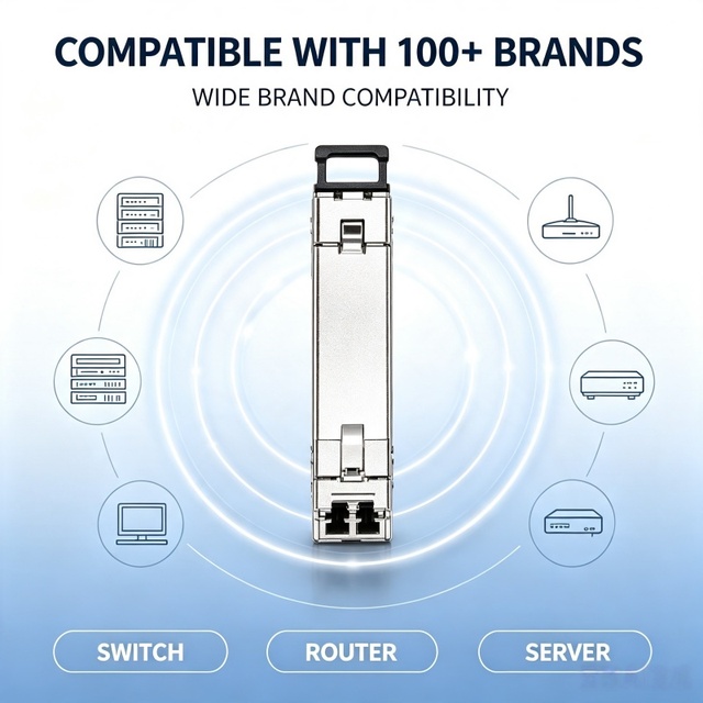 SFP Transceiver 1.25G Gigabit Module Optical Module Single Mode/Multi-Mode Certified Home Lab Upgrade Office School Data