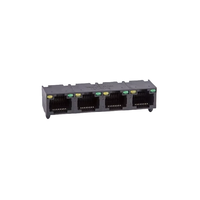 Connecteur Ethernet RJ45 femelle à languette modulaire CAT5E non blindé, 1*4 ports réseau RJ45