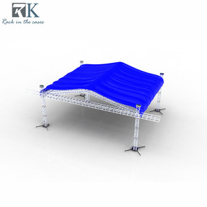 Structure de treillis d'éclairage extérieur en alliage d'aluminium à installation rapide, treillis modulaire avec toit courbé - Product Image 1