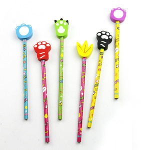 Personalized Full-<b>Color</b> Printed Rubber Eraser TPR Material Ink Type for <b>Pencil</b> Top Featuring Animal and Bag Patterns - Product Image 3
