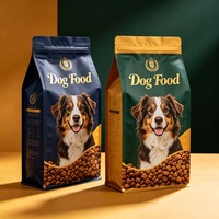 Sachet personnalisé à fond carré en aluminium avec fermeture éclair, résistant à l'humidité légère, pour l'emballage et le stockage d'aliments secs pour animaux de compagnie, de lait et de gelée
