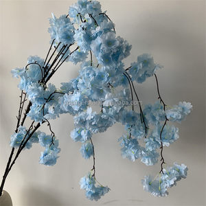 B-155 fiori artificiali di ciliegio fiori alti del ramo blu cielo Sakura fioritura giapponese rami di ciliegio pieno fiore di ciliegio - Product Image 1