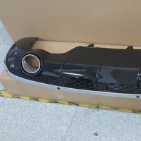 Q5 hinten stoßstange diffusor WITH GROSS BLACK WITH SILVER STRIP For Audi facelift RSQ5 Style hinten stoßstange diffusor 2013 2014 2015