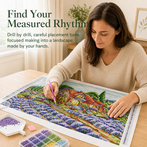 Kit Pittura Diamante Stampa Giardino di Lavanda + <span class=keywords><strong>Arte</strong></span> Floreale Naturale + Diamanti Speciali Scintillanti + Eco-Friendly 5D Fai da Te Rilassante - Product Image 3