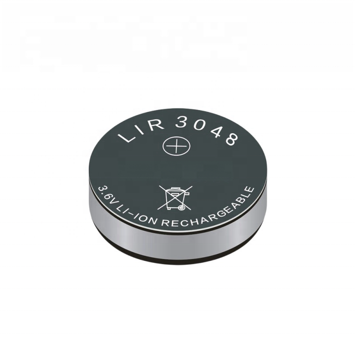 3.6V200mAh buttontype LIR3048 lithium cobalt oxide battery Licoo2
