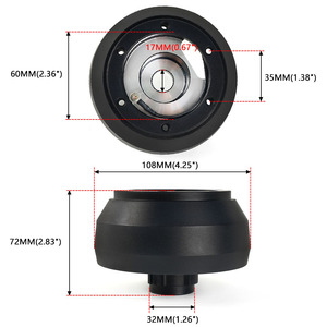 Adaptador de volante de aleación de aluminio, 60mm, 35mm, para Toyota Subaru 125H, actualización de manillar de motocicleta - Product Image 1