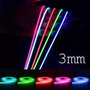 Tiras de Luces LED COB Ultrafinas de 2 mm, 2,7 mm y 4 mm, Coloridas, para Decoración del Hogar, Azul/Verde/Rojo/Rosa/Azul Hielo, Alta Densidad, Uniformes - Product Image 2