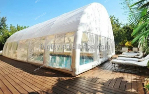 Enceintes d'<span class=keywords><strong>hiver</strong></span> de qualité commerciale dômes à bulles tente de bain gonflable couverture de piscine gonflable de natation - Product Image 2