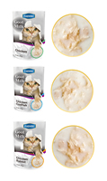 FAENBEI Nourriture humide pour chat en sachet 85g, enrichie au lait de chèvre, poulet, lapin, morue, complément alimentaire pour chaton et chat adulte