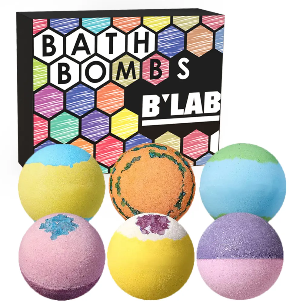 Factory Wholesale custom private label fizzy bath set ball organic 100% natural bath oil ingredients bath bomb gift