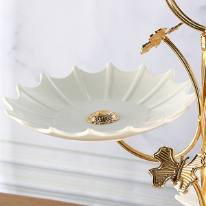 Trang trí gốm tầng tráng miệng tấm hiển thị đứng trái cây khô kẹo kim loại giá khay cho đám cưới - Product Image 4