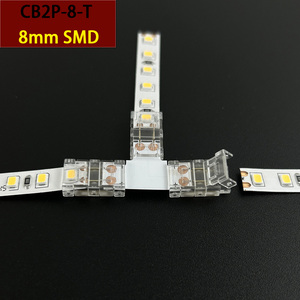 Connecteur de bande LED COB SMD basse tension, type L, forme en T, adaptateur sans soudure, boucle en cristal 8 mm 10 mm, pas de soudure requise - Product Image 3
