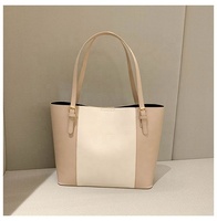 Bolso de Hombro de Gran Capacidad con Cierre Magnético, Estilo Coreano, Color Block, para Mujer, Moda Transfronteriza