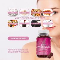Gummies éclaircissantes pour la peau HDK OEM/ODM au collagène, glutathion et nicotinamide pour l'éclat de la peau, la santé des cheveux, des ongles et des os, marque privée