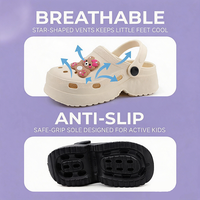 Sabots écologiques OLICOM pour enfants, chaussures de jardin légères, sandales respirantes, semelle épaisse, chaussures de plage et d'eau pour enfants