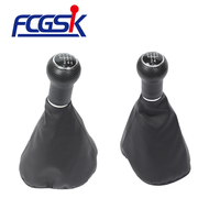 Ventes d'usine - Pommeau de levier de vitesse manuel 5 vitesses en cuir noir pour VW Polo Golf MK4 Seat IBIZA - Accessoires automobiles