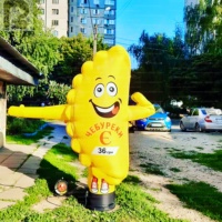 Danseur publicitaire gonflable géant de 2m, personnalisable, en forme de pâtisserie/falafel/tarte, pour l'activation de marque, les entreprises de snacks et les festivals