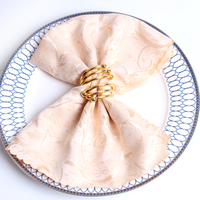 Serviettes de Table Jacquard Damassées Lavables 100 % Polyester de Haute Qualité pour Dîners de Fête, Mariages et Événements