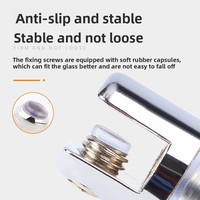 Support de fixation en alliage de zinc pour pince à verre feuilleté, accessoire de fixation pour étagère carrée de meuble à vin, fabriqué en Chine, modèle [modèle du produit]