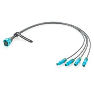 IP67 gmsl2 1-से-4 महिला-से-पुरुष फकरा केबल, टाइको वाटरप्रूफ 4 पिन मिनी फकरा-एक्स महिला के लिए क्वाड फकरा - Product Image 1