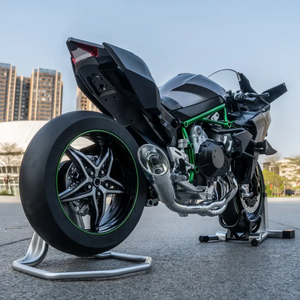 Moto Kawasaki-Ninja H2R Superbike de Course Haute Performance à l'échelle 1:6, Modèle en Alliage Moulé sous Pression avec Effet de Fumée et Clé, Métal Détailné - Product Image 3