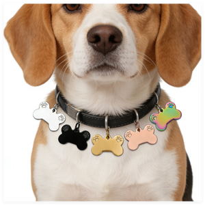 Targhetta per Animali Domestici in Acciaio Inox Yiwu Aceon, Regalo di Capodanno, Finitura Lucida, Incisione Profonda su Due Lati - Product Image 2