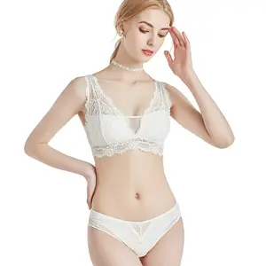 French Sexy Ultra-thin Lace Gathered Cut-out Bra Suit Manufacturer