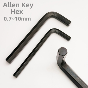 Black L Type Allen Hex Key Wrench Metric Size H0.7 0.9 1.3 1.5 2 2.5 3 4 5 6 7 8 9 10mm for Screw Driver Spanner <strong>Hand</strong> <strong>Tools</strong> - Product Image 1