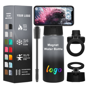 2025 Trending Magnetic Lid Vacuum Insulated Stainless Steel Travel Water Bottle Flip Straw LED Temperature Display BPA Free - Product Image 1
