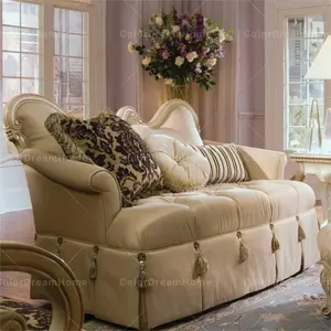Reproduction Handmade American design furniture Antique Wood structure sofa classic living room leisure sofa