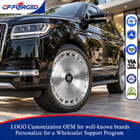 Jantes forgées monobloc de haute qualité sur mesure, 22 et 24 pouces, finition argent brossé, pour Lincoln Navigator SUV