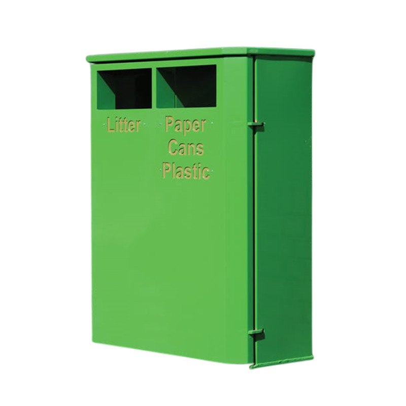 43 US GAL Double Recycling Bins Customized Trash Can Anti Corrosion Outdoor Dustbin