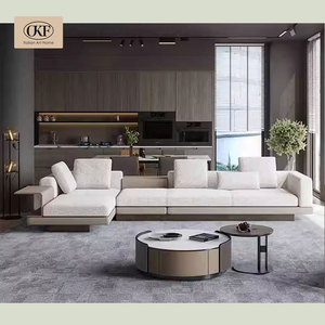 Soggiorno di lusso italiano Design contemporaneo divano componibile in pelle componibile divano Set convertibile e estendibile grandi vendite - Product Image 3