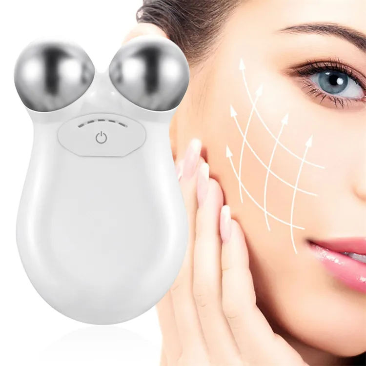 Mini Home Use Anti-aging Rf Skin Tightening Handset Microcurrent Face Roller Facial Massage Machine Notime Beauty Device 4W