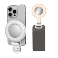 D01Fill Lumière Selfie Miroir Mini Poche Taille Pliable Beauté Web Carte De Réunion Caméra Multi-scène 180 Degrés Flip Design