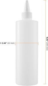 Pink PE Hair Oil Shampoo Face Cream <b>Bottle</b> 4oz/8oz 120ml Color Serum Lotion Hair Dye <b>Dropper</b> Applicator Nozzle Squeeze <b>Bottle</b> - Product Image 2