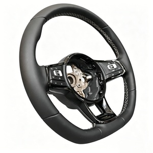 Volant en cuir personnalisé pour VW <span class=keywords><strong>Golf</strong></span> <span class=keywords><strong>R7</strong></span> 5 7.5 R MK6 MK7 Passat B8 GTI TDI Tiguan Polo CC - Product Image 4