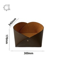 Organisateur de plateau de rangement en cuir PU fait à la main personnalisé panier de rangement multifonctionnel d'apparence délicate