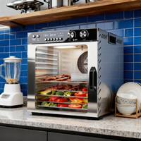 Elektrische 12-bakjes 304 food grade roestvrijstalen ontvochtiger kleine huishoudelijke keuken jerky maker fruitdroger machine voedseldehydrator