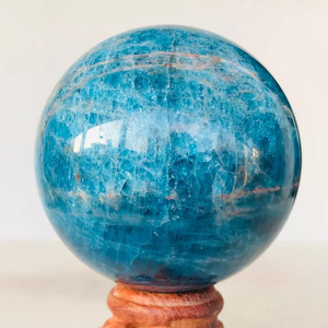سعر المصنع جودة عالية الشفاء الطبيعي الكريستال المصقول الكرة الزرقاء Apatite المجال للهدايا المعدنية - Product Image 6
