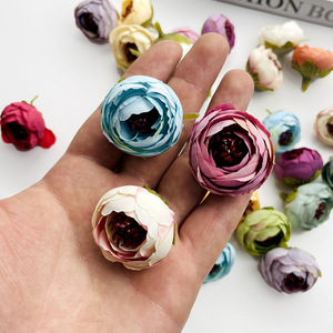 Capullos de Rosa Estilo Vintage con Hojas de 3.5cm de Diámetro, Horquillas para el Cabello con Flores DIY, Accesorios para Bodas, Decoraciones para el Hogar - Product Image 3